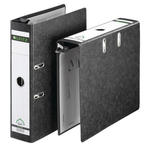 A4 lever arch file (80mm, hanging) | cardboard | Leitz 1821 black 202828 - 1