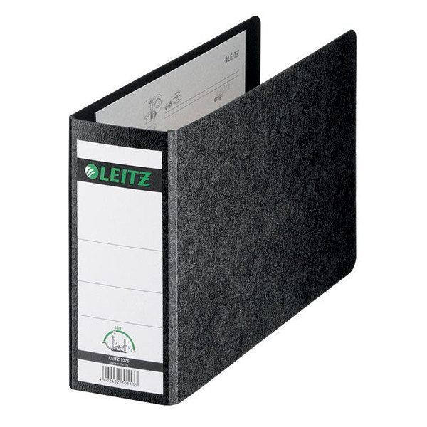 A5 lever arch file (77mm, landscape) | cardboard | Leitz 1076 black 211824 - 1