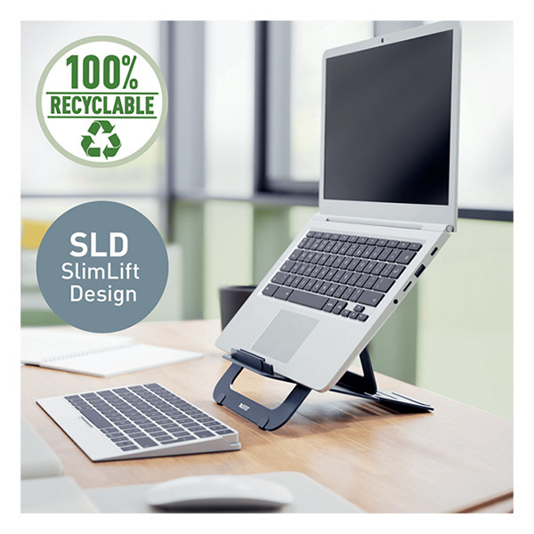 Adjustable laptop stand | ultra-slim | dark grey aluminium | Leitz Ergo 202509 - 7
