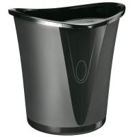 Leitz Allura black wastepaper bin 52040095 211256