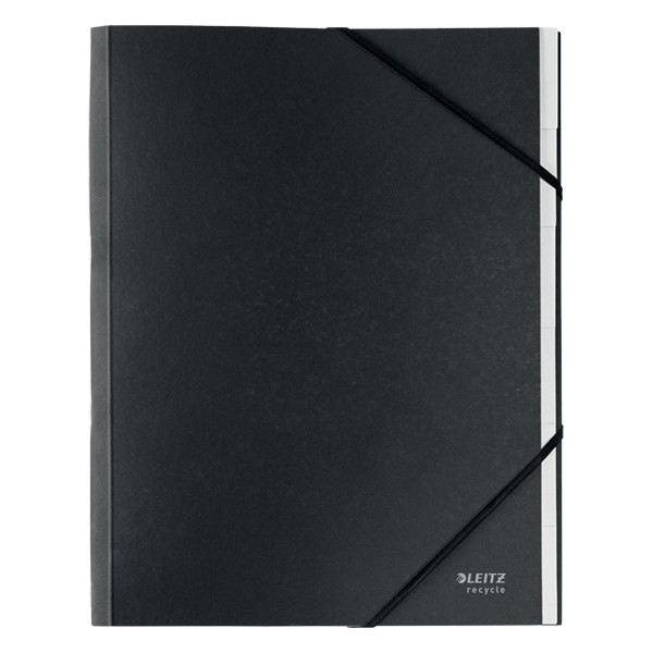 Cardboard tabs (6 tabs) sorting folder | A4 | Leitz Recycle black 226482 - 1