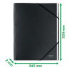 Cardboard tabs (6 tabs) sorting folder | A4 | Leitz Recycle black 226482 - 4