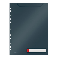 Leitz Cozy Privacy velvet grey A4 view folder with fold-out perforation strip (3-pack) 46680089 226402