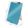 Leitz Cozy serene blue desk flipchart glass board with marker 226428 - 4