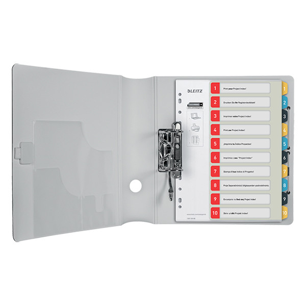 Leitz Cozy white/coloured A4 printable plastic tabs with 10 tabs (11-holes) 12470000 226367 - 2
