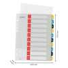 Leitz Cozy white/coloured A4 printable plastic tabs with 10 tabs (11-holes) 12470000 226367 - 3