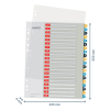 Leitz Cozy white/coloured A4 printable plastic tabs with 20 tabs (11-holes) 12490000 226369 - 3
