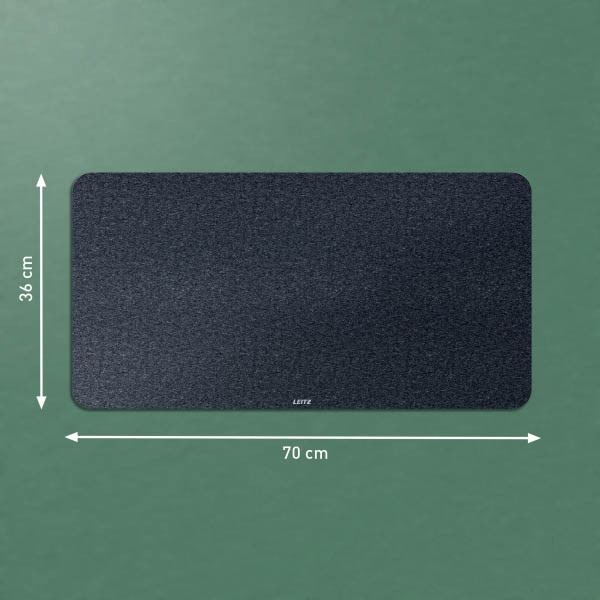 Desk pad | 360 x 700mm | Leitz dark grey felt 213463 - 2