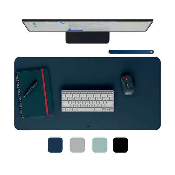 Desk pad | 400 x 800mm | Leitz dark blue leather-look 213460 - 1