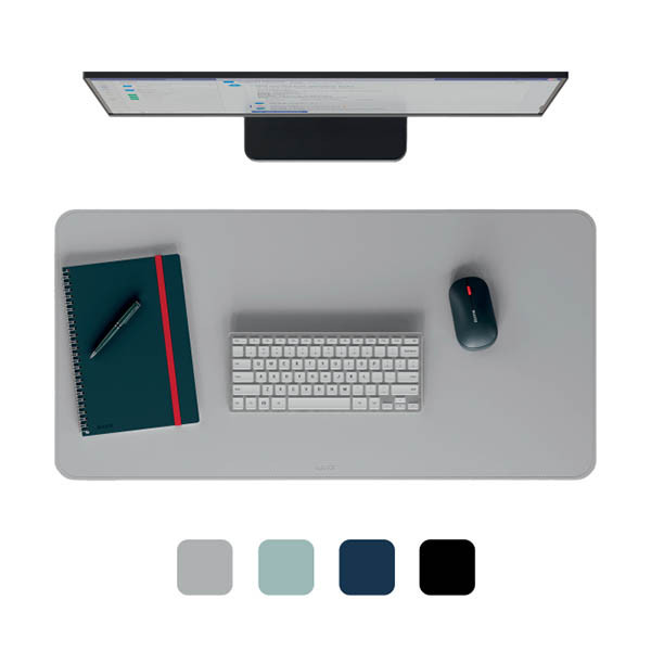 Desk pad | 400 x 800mm | Leitz light grey leather-look 213461 - 1