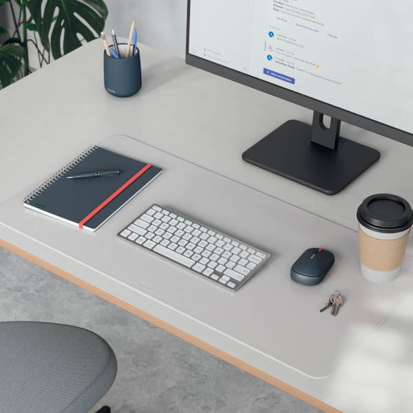 Desk pad | 400 x 800mm | Leitz light grey leather-look 213461 - 4