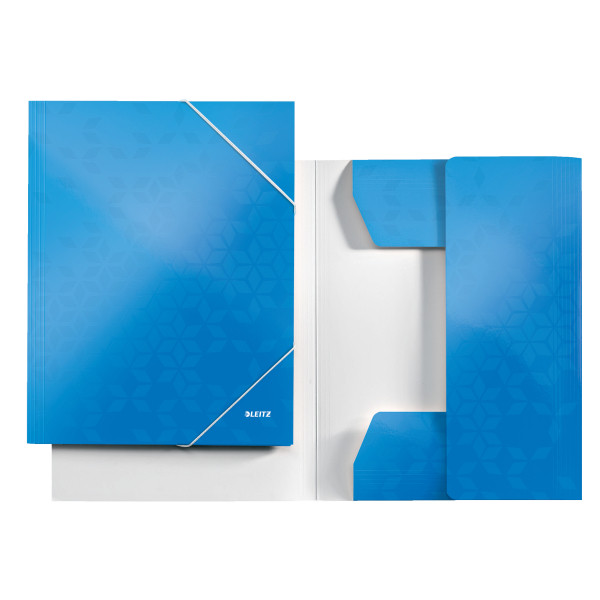 Elastic folder A4 (3-flap) | blue cardboard | Leitz WOW 202836 - 1