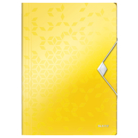 Elastic folder A4 (3-flap) | yellow plastic | Leitz WOW 226137