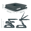 Leitz Ergo Multi-angle dark grey adjustable laptop stand 202545 - 3