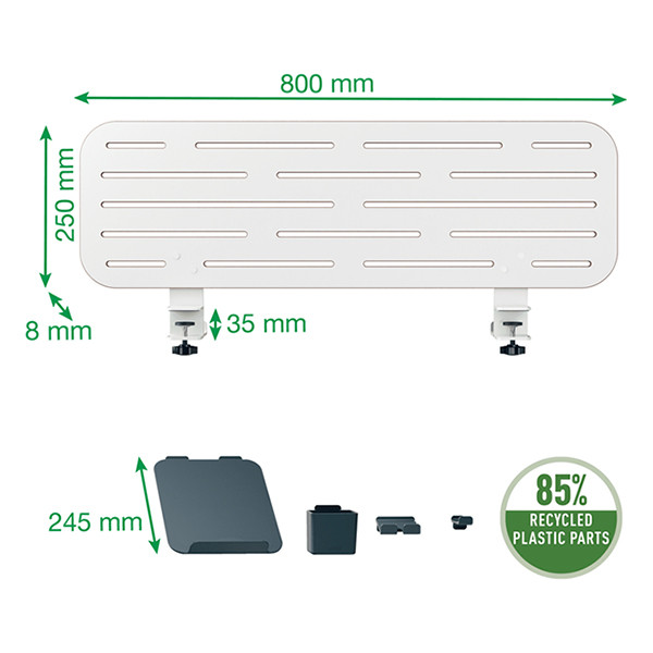 Leitz Ergo desk pegboard with laptop holder, 80 x 25cm 202755 - 3