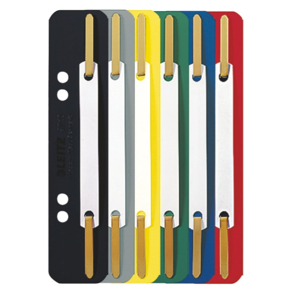 Fastener strips with perforation 6 or 8cm | assorted colours | Leitz | 250-pack 202822 - 1
