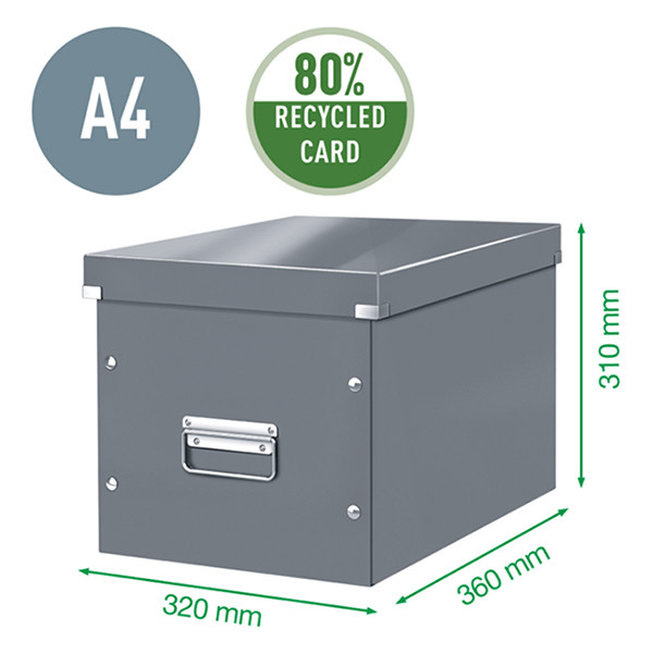 Large cube storage box | black | Leitz 226074 - 2