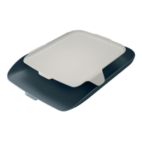 Letter tray (A4) with organiser | Leitz Cozy velvet grey 226423