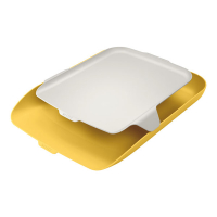 Letter tray (A4) with organiser | Leitz Cozy warm yellow 226421