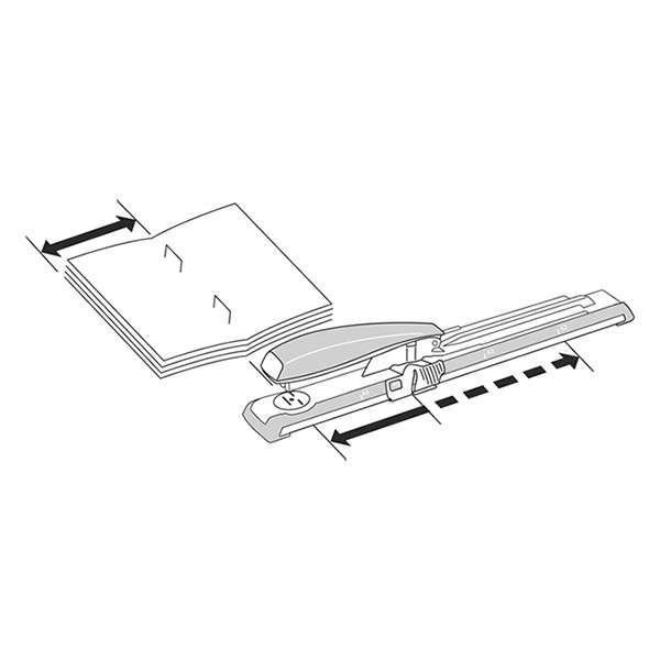 Long arm stapler (40 sheets) | metal | Leitz 211382 - 3