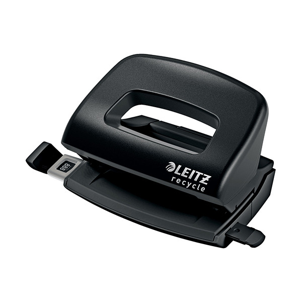 Leitz NeXXt Recycle black mini 2-hole punch (10 sheets) 50100095 227610 - 1