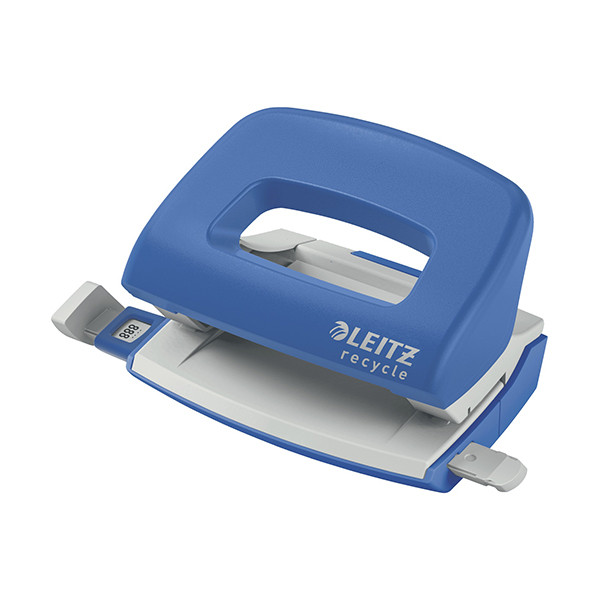 Leitz NeXXt Recycle blue mini 2-hole punch (10 sheets) 50100035 227609 - 1