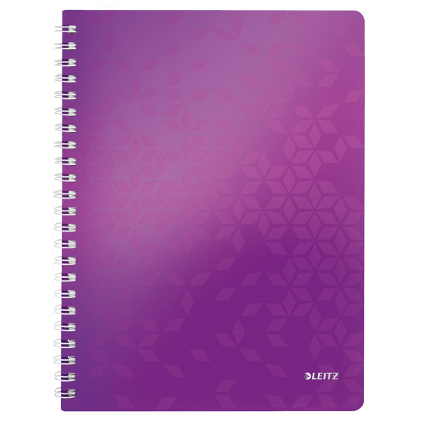 Notepad checkered spiral A4 | 5mm | metallic purple | Leitz WOW  | 80 sheets 211991 - 1