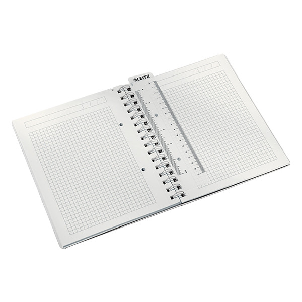 Notepad checkered spiral A5 | 5mm | metallic ice blue | Leitz WOW | 80 sheets 226003 - 4