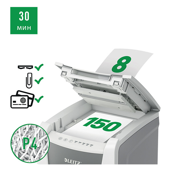 Leitz P4 paper shredder | Leitz IQ Auto+ Office 150 cross-cut 80130000 226506 - 3