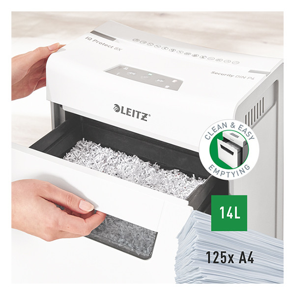 Leitz P4 paper shredder | Leitz IQ Protect Premium 8X cross-cut 80910000 226557 - 3