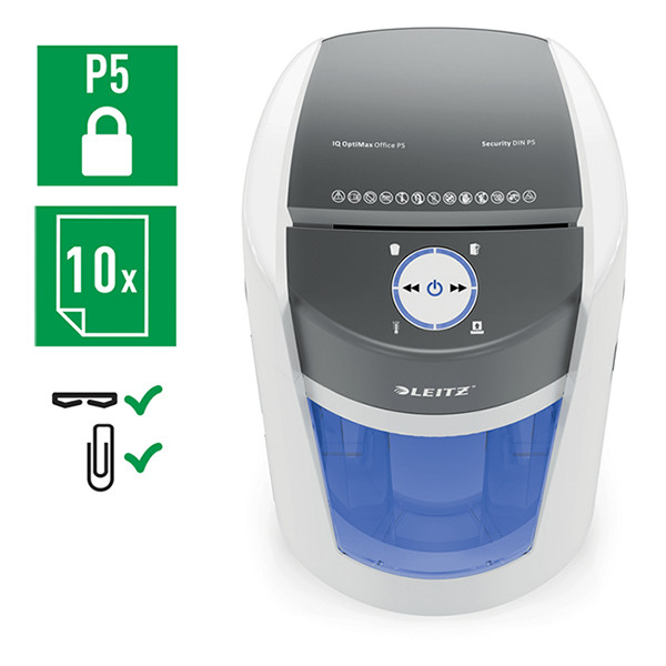 P5 paper shredder | Leitz IQ OptiMax Office micro-cut 227640 - 7