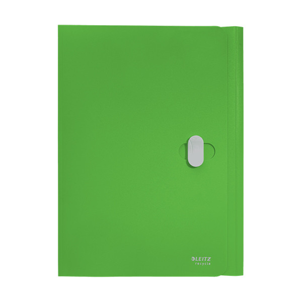 Plastic 3-flap folder with closure | A4 | Leitz Recycle green 227563 - 1