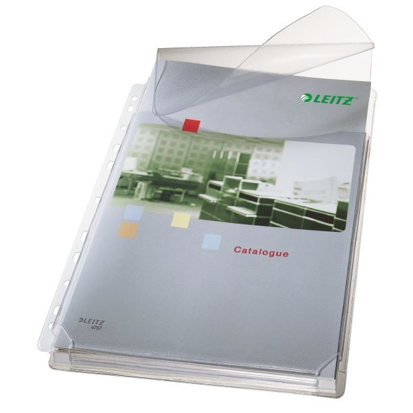 Plastic expanding punched pocket with clip |  A4, 11-hole | 170 micron | Leitz premium | 5-pack 202527 - 1