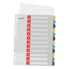 Plastic printable tabs 1-12 (12 white/coloured tabs) | A4, 11-hole | Leitz Cozy 226368 - 1