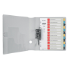 Plastic printable tabs 1-12 (12 white/coloured tabs) | A4, 11-hole | Leitz Cozy 226368 - 2