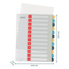 Plastic printable tabs 1-12 (12 white/coloured tabs) | A4, 11-hole | Leitz Cozy 226368 - 3