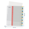 Plastic printable tabs 1-20 (20 white/coloured tabs) | A4, 11-hole | Leitz Cozy 226369 - 3