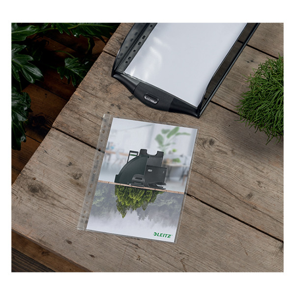 Plastic punched pocket A4+, 11-hole | 100 micron | Leitz Recycle | 25-pack 226488 - 4