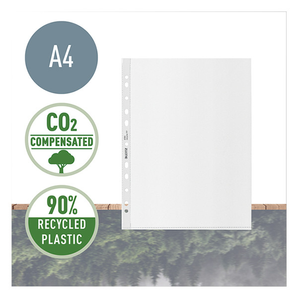 Plastic punched pocket A4, 11-hole | 100 micron | Leitz Recycle | 100-pack 226496 - 2