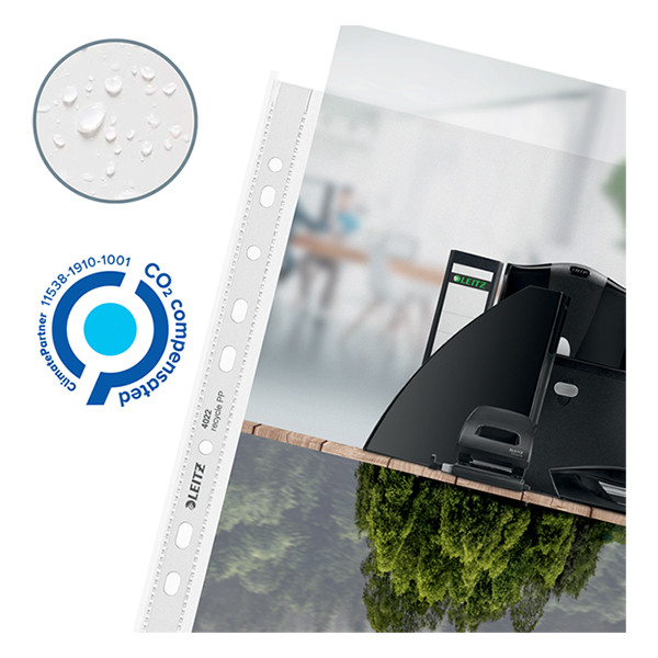Plastic punched pocket A4, 11-hole | 70 micron | Leitz Recycle | 40-pack 227567 - 4
