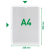 Plastic punched pocket A4, 4-hole | 130 micron | Leitz premium | 100-pack 211488 - 4
