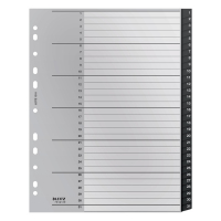 Plastic tabs 1-31 (31 black tabs) | A4, 11-hole | Leitz Recycle 226473