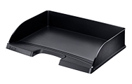 Leitz Plus black landscape letter tray 52180095 211813