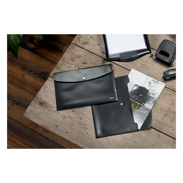 Project folder with push button (1 compartment) | Leitz Recycle black 226494 - 5