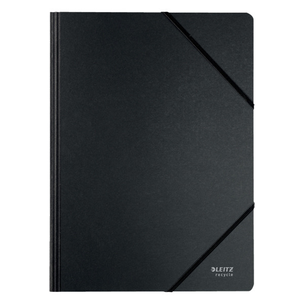Leitz Recycle black A4 cardboard elastic folder 39080095 226481 - 1