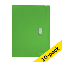 Leitz Recycle green A4 plastic 3-flap folder with closure (10-pack)