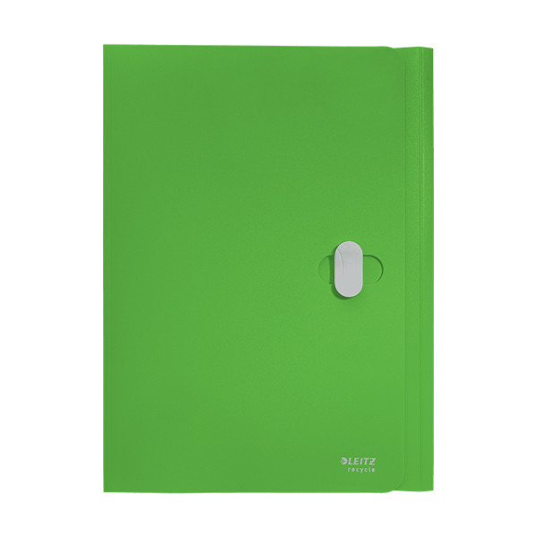 Leitz Recycle green A4 plastic 3-flap folder with closure 46220055 227563 - 1