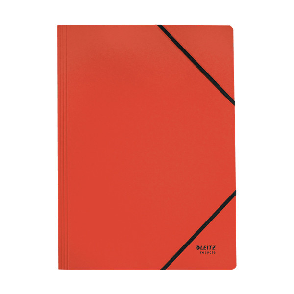 Leitz Recycle red A4 cardboard elastic folder 39080025 227557 - 1