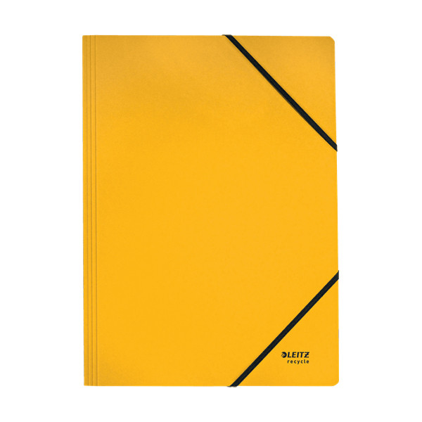 Leitz Recycle yellow A4 cardboard elastic folder 39080015 227556 - 1