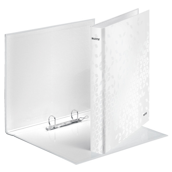 Ring binder 40mm (2x D-rings) | Leitz 4241 WOW | metallic white 211294 - 1